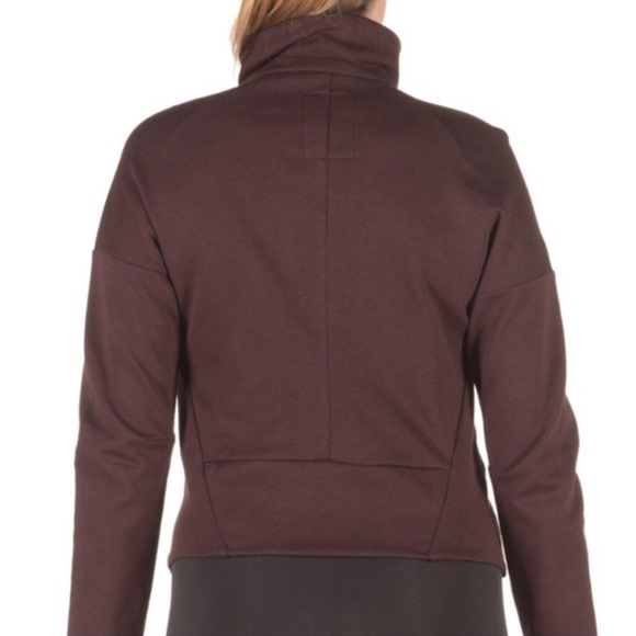 Adidas Stella McCartney HeartRacer Burgundy/Brown Athletic Moto Jacket Medium - Picture 2 of 12